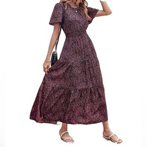 Floral Black Maxi Dress